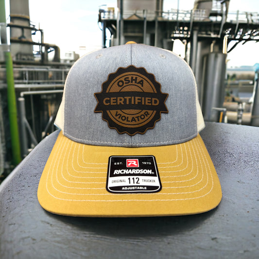 OSHA Certified Violator Custom Leather Patch Hat