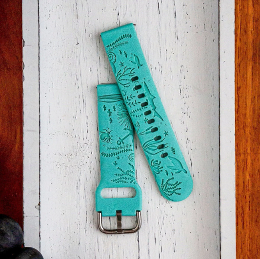 Under the Sea Samsung Watch Band | Engraved Silicone Watch Band | Samsung Galaxy Watch Band | Mens Watch Band | Custom Samsung Watch Strap