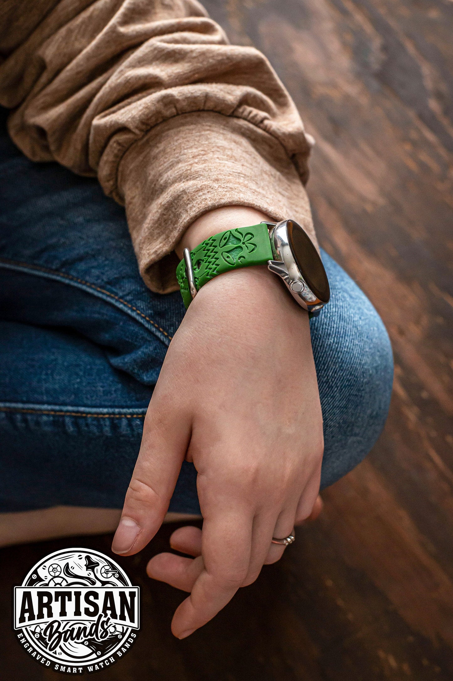 Christmas Season Samsung Watch Band | Custom Samsung Watch Strap | Engraved Silicone Galaxy Watch Strap | Holiday Samsung Watch Strap