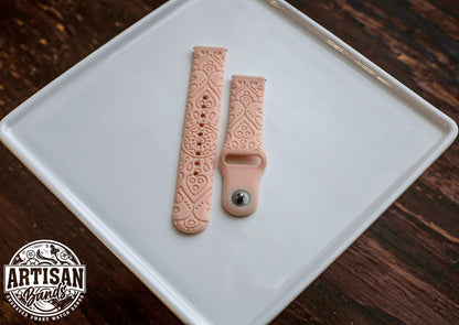 Mandala Samsung Watch Band | Engraved Silicone Watch Band | Samsung Galaxy Watch Band | Patterned Watch Band | Custom Samsung Watch Strap