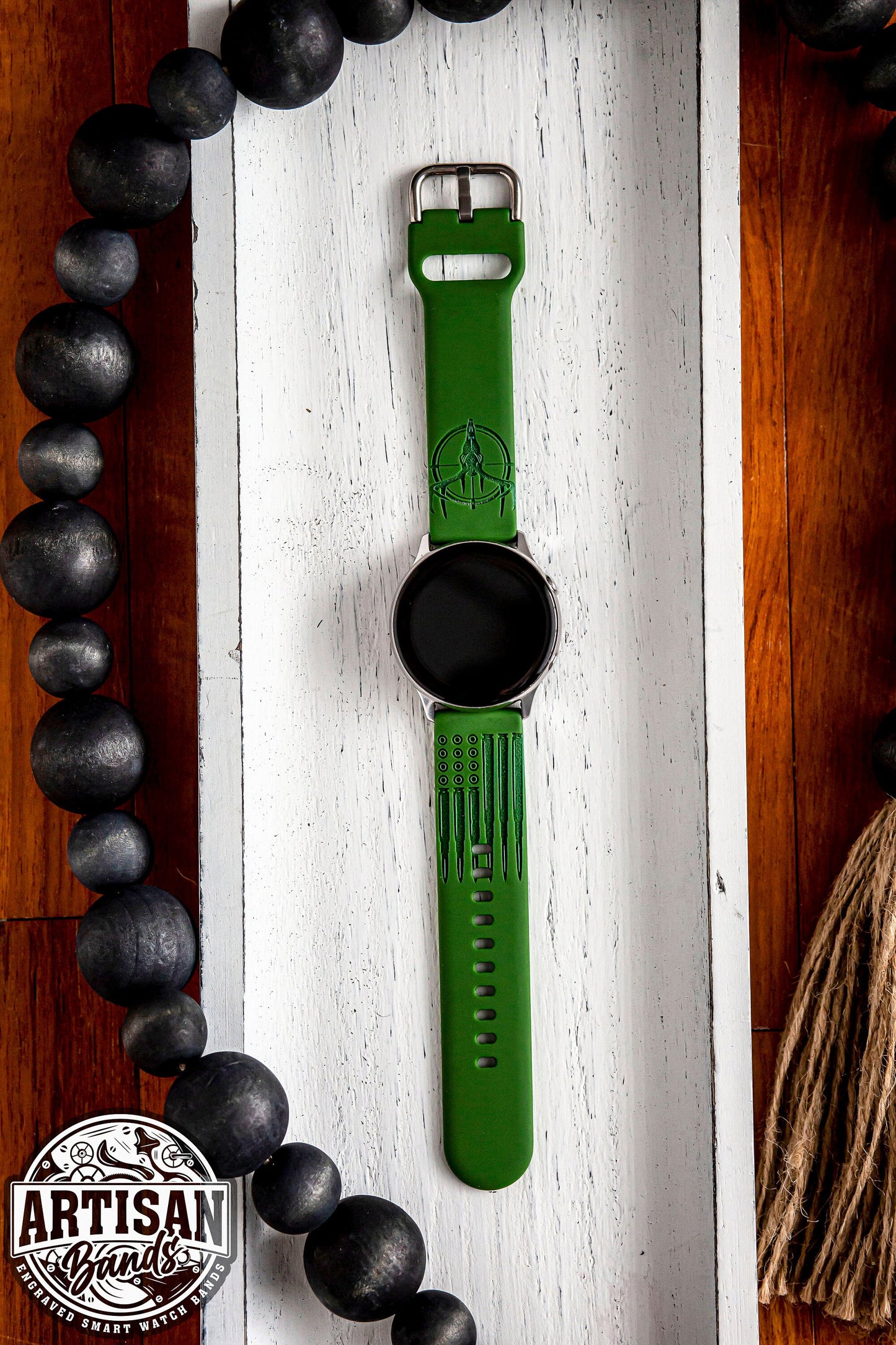 Deer Hunter Samsung Watch Band | Hunting Watch Strap | Engraved Samsung Watch | Silicone Galaxy Watch Band | Custom Samsung Galaxy Watch